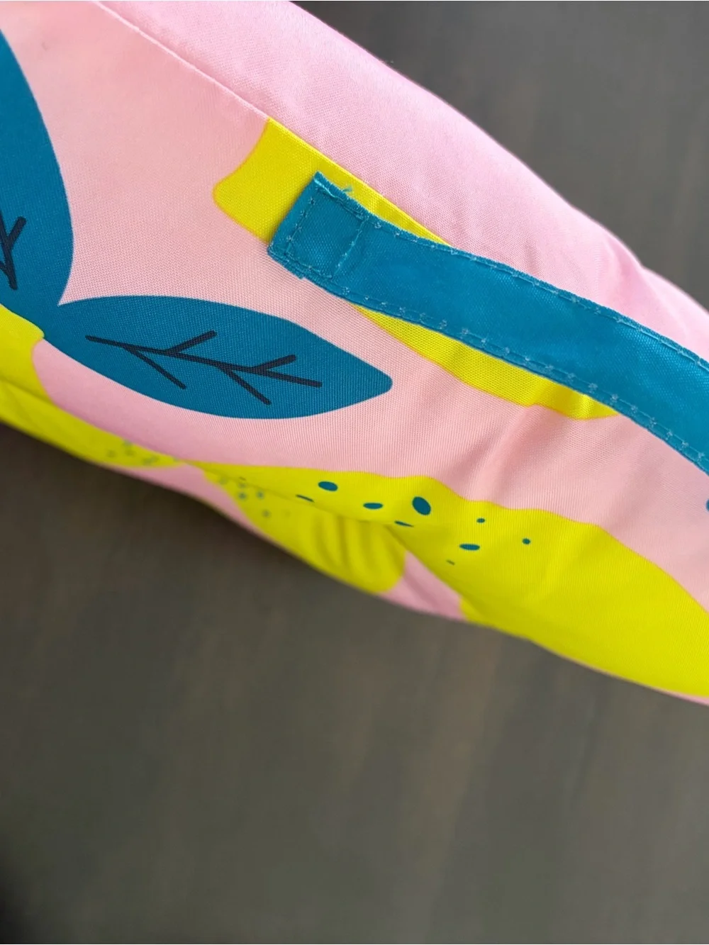 Bright Lemon Print Patio Cushion Pillow - Pink & Yellow